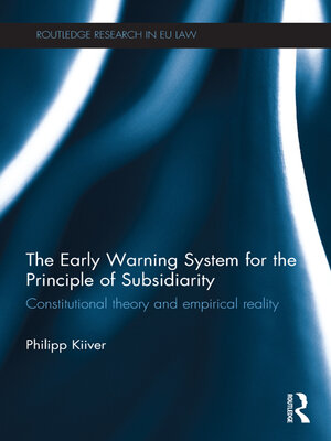 cover image of The Early Warning System for the Principle of Subsidiarity
